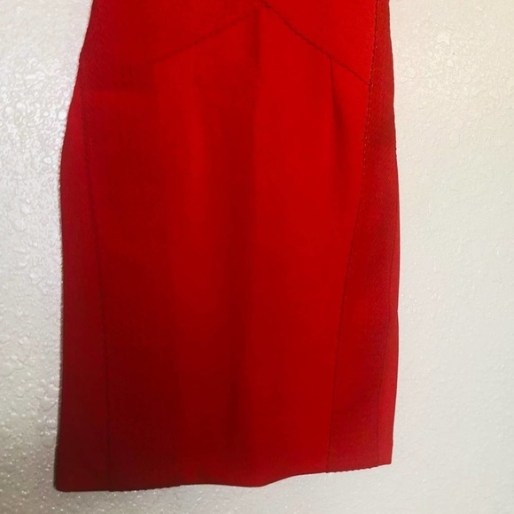 {H&M} NWT bodycon red fitted strapless dress size 4 - Picture 5 of 8